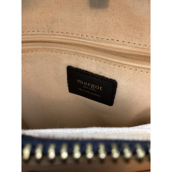 Margot New York Black Leather Shoulder Bag Everyday Carryall Tote Purse hobo - Picture 6 of 10